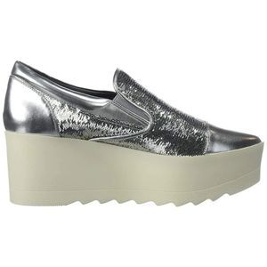 Kendall & Kylie Tanya‎ Silver Sequin Platform Shoes
